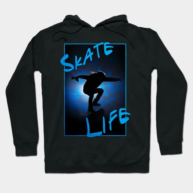 Skate Life - Boy in a skate board Hoodie by RedCrunch